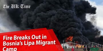 Fire Breaks Out in Bosnia’s Lipa Migrant Camp