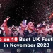 UK Festivals in November 2023